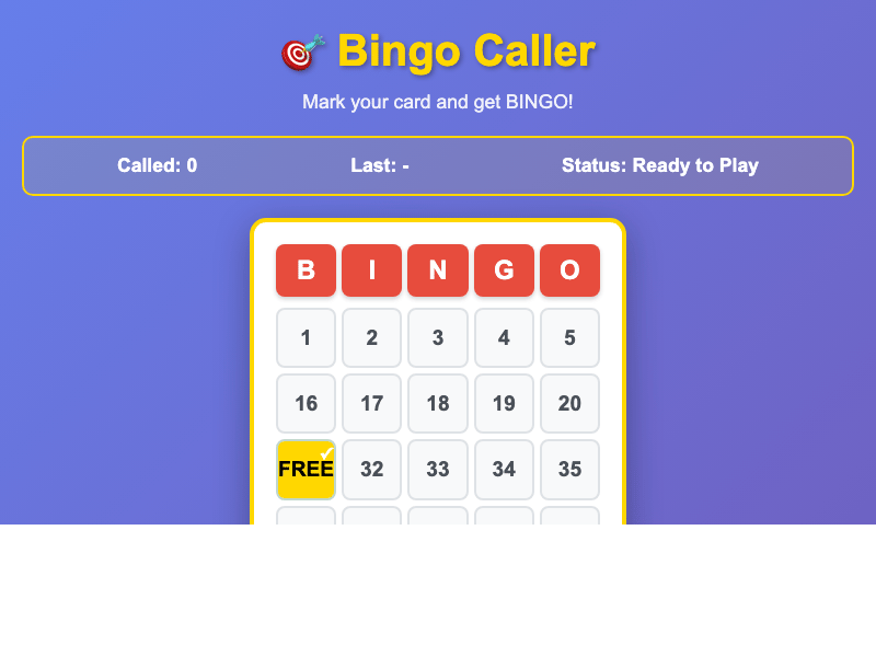 Bingo Caller