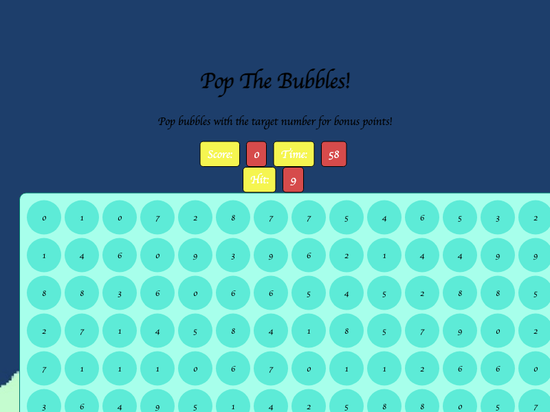 Pop The Bubbles