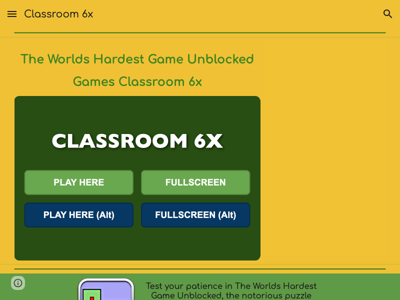 The World's Hardest Game