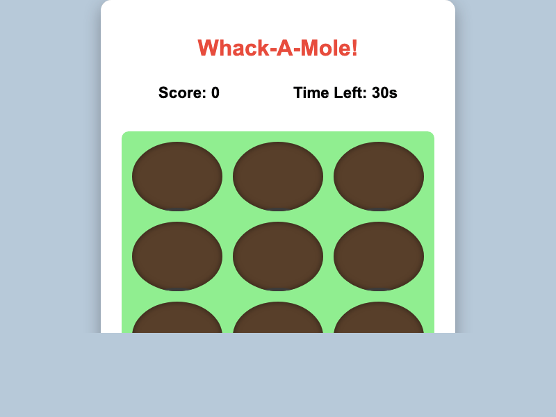 Whack A Mole Game
