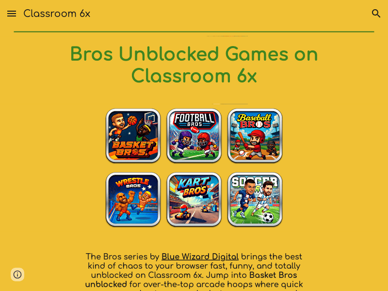Bros Unblocked Games