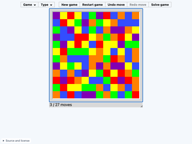 Color Flood Puzzle
