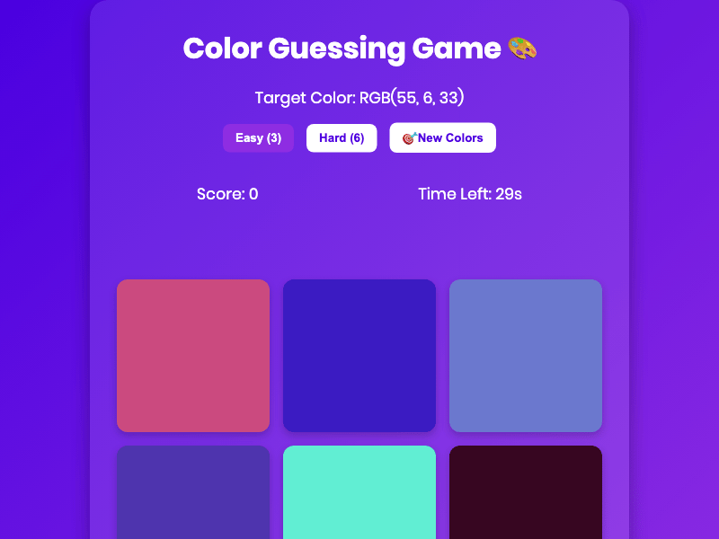 Color Guessing Game