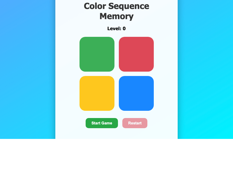 Color Sequence Memory