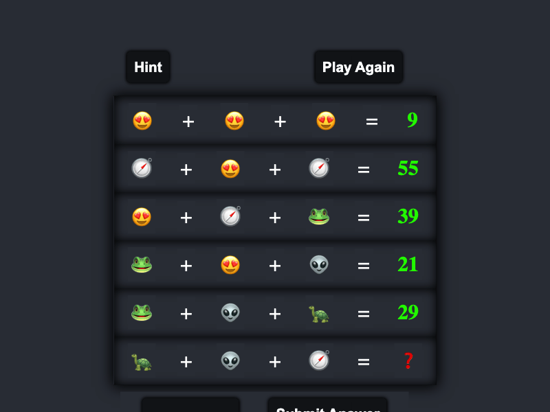 Emoji Puzzle Game