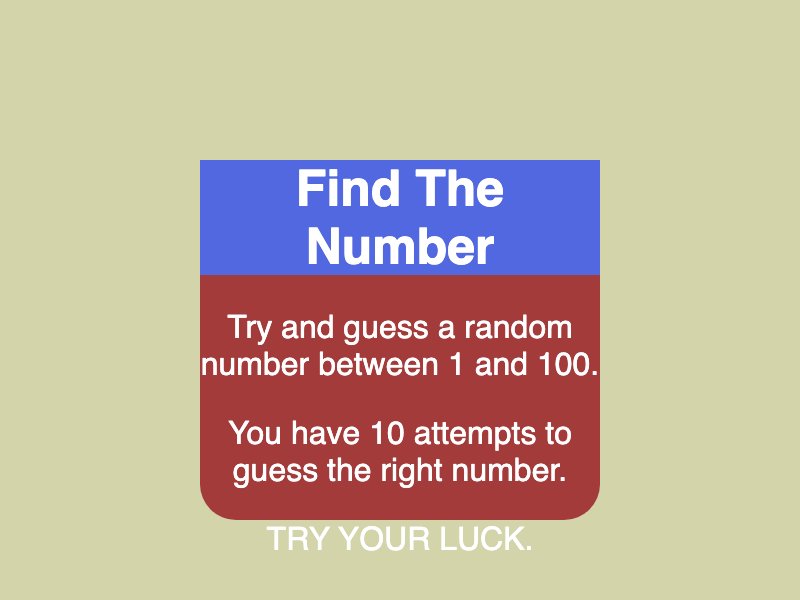 Find The Number