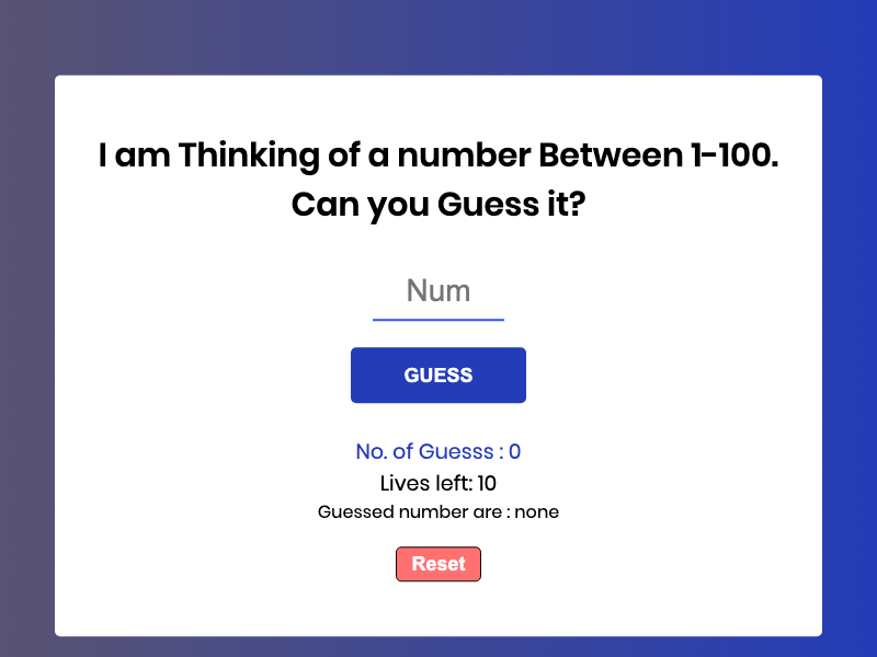 Guess The Number