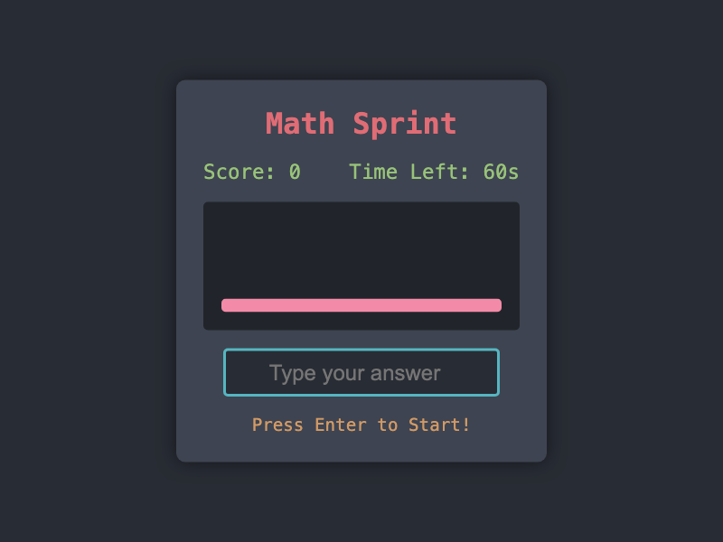 Math Sprint