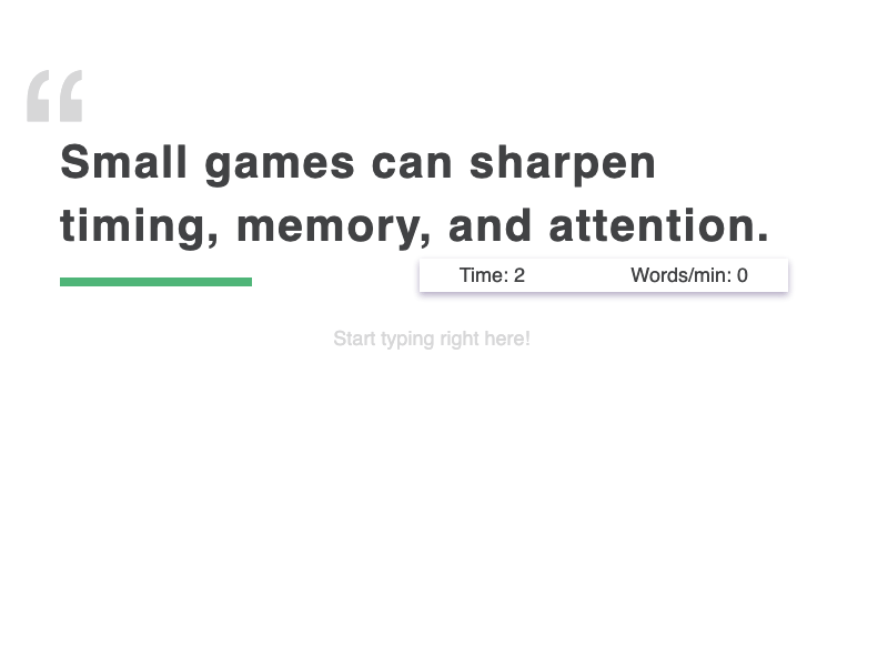 Speed Typing Game