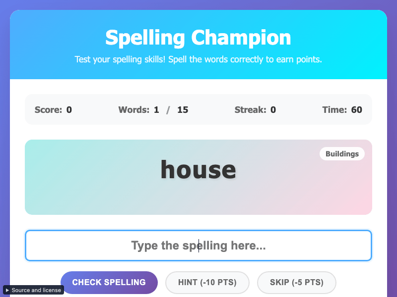 Spelling Champion