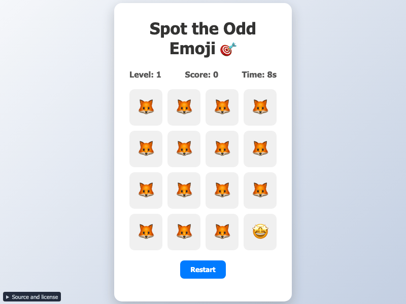 Spot the Odd Emoji