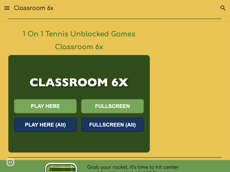 1-on-1 Tennis