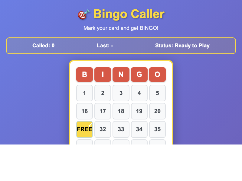 Bingo Caller