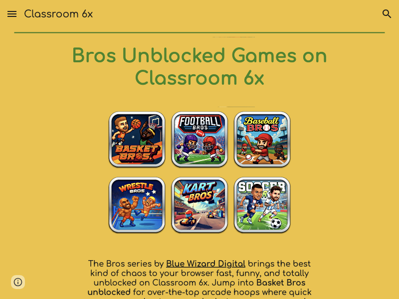 Bros Unblocked Games