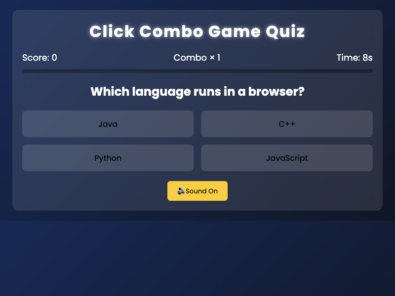 Click Combo Quiz