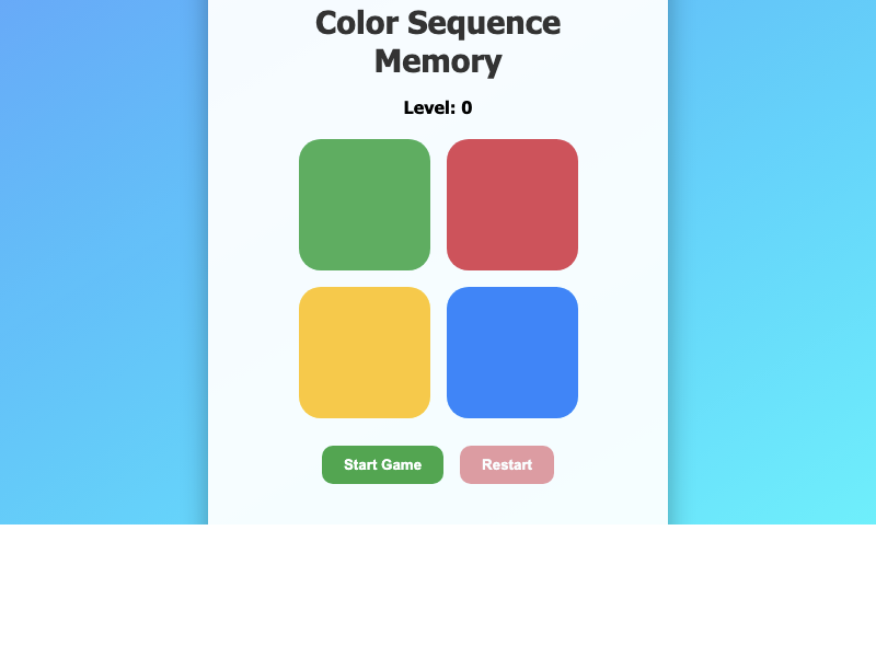Color Sequence Memory