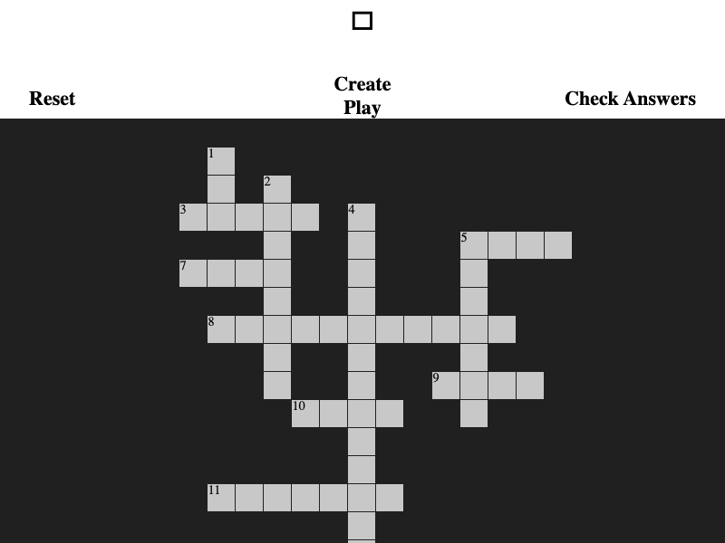 Crossword Puzzle
