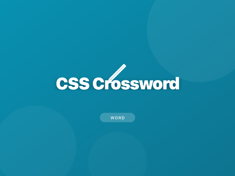 CSS Crossword