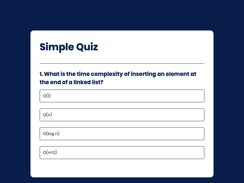 DSA Quiz Game