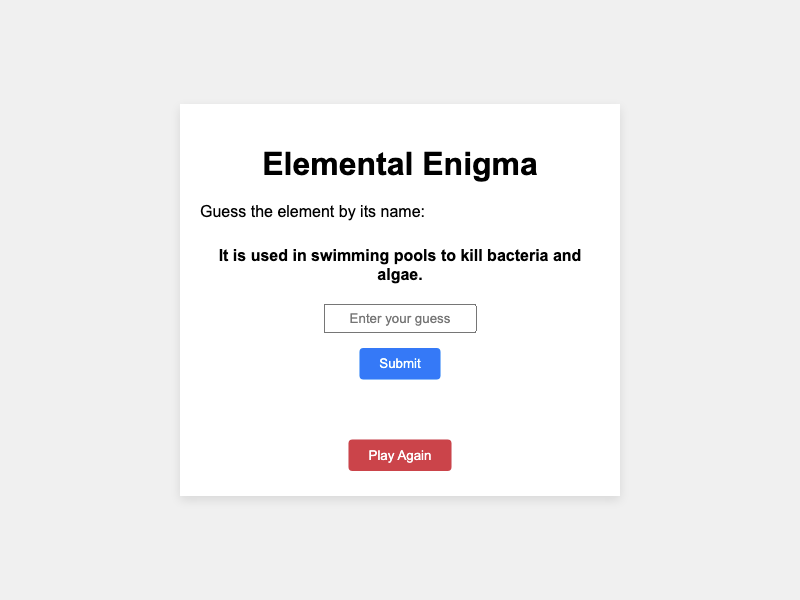 Elemental Riddles