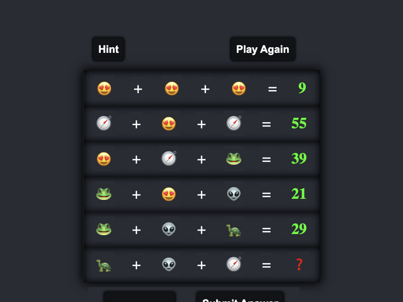 Emoji Puzzle Game