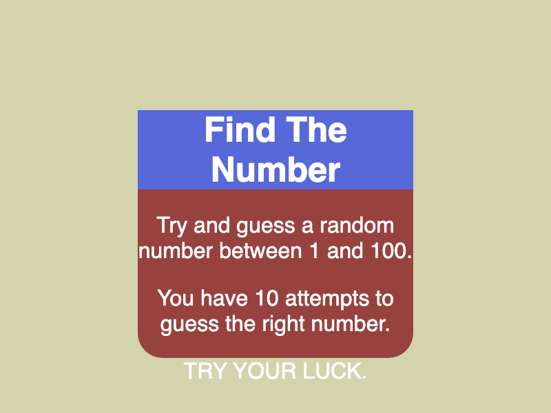 Find The Number