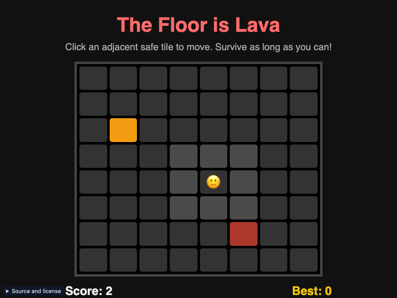 Floor Is Lava Grid