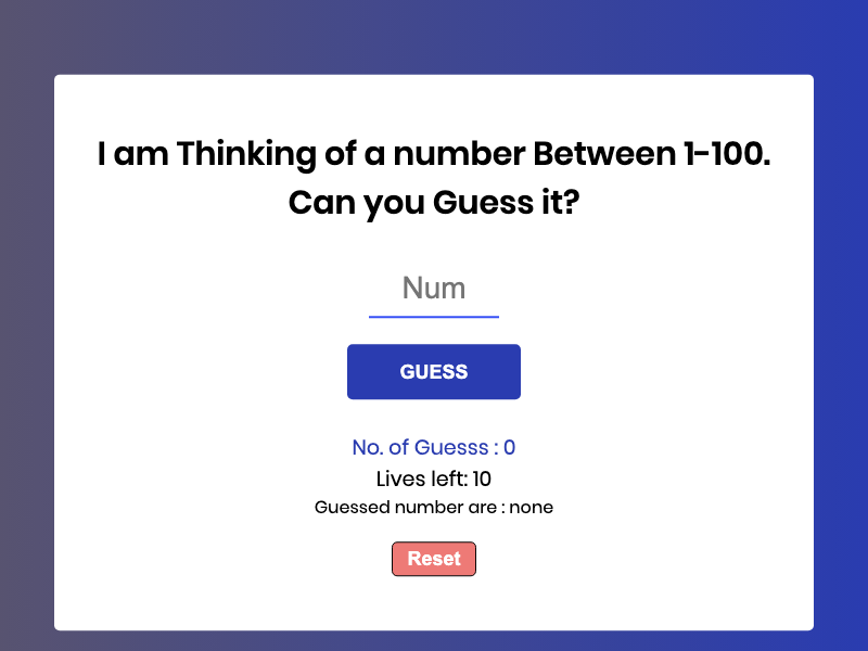 Guess The Number