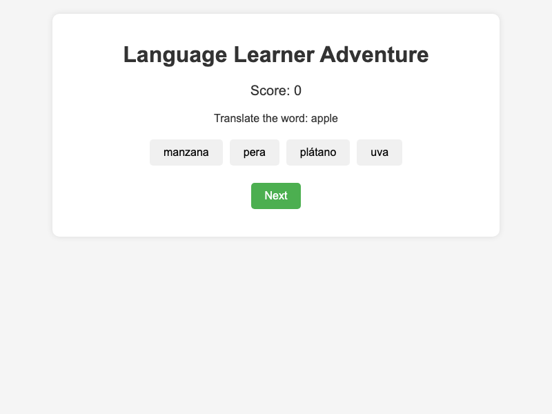 Language Learner Adventure