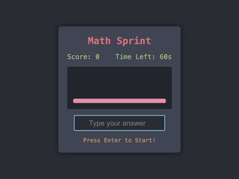 Math Sprint