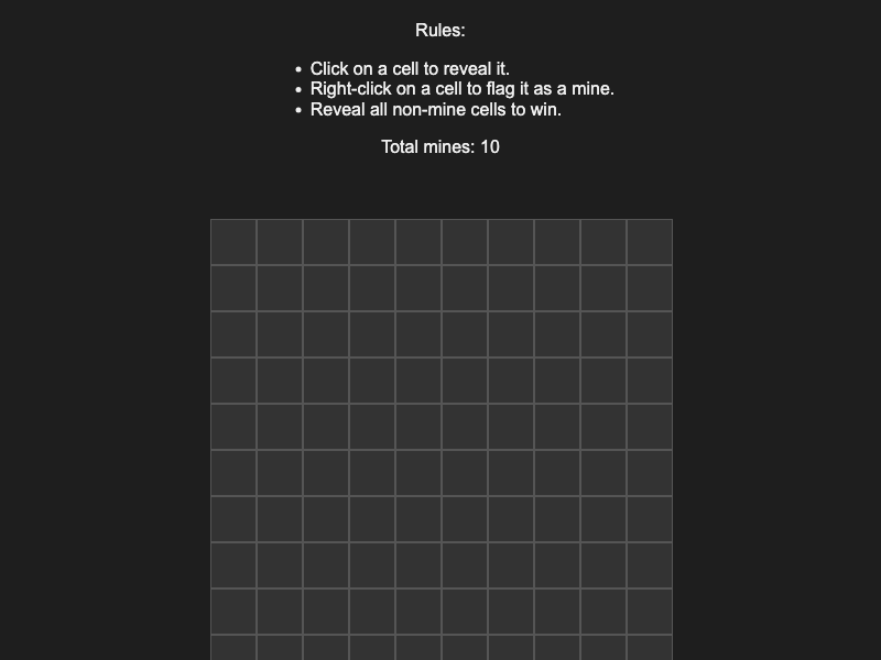Minesweeper Easy