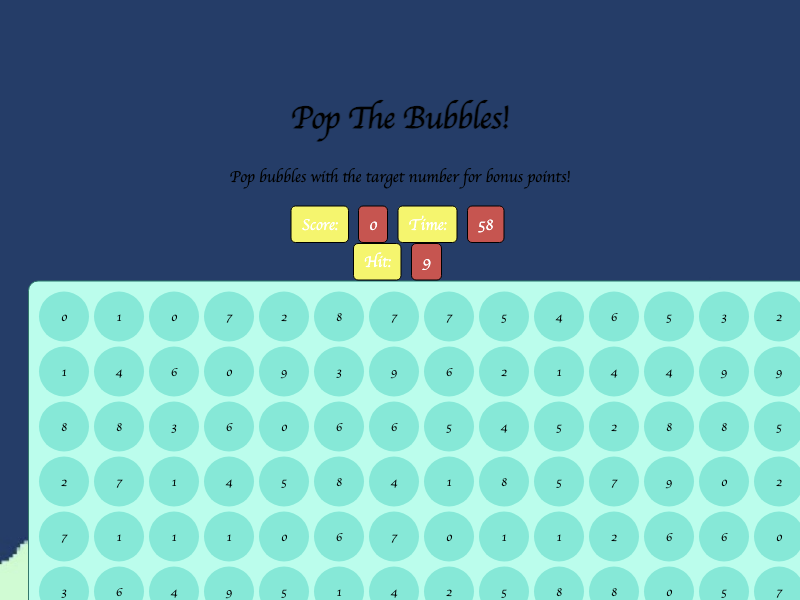 Pop The Bubbles