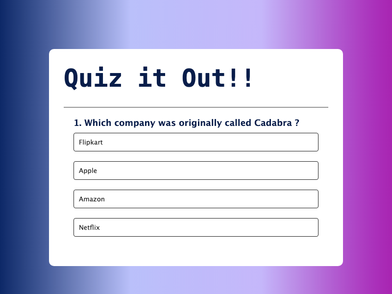 Quiz It Out