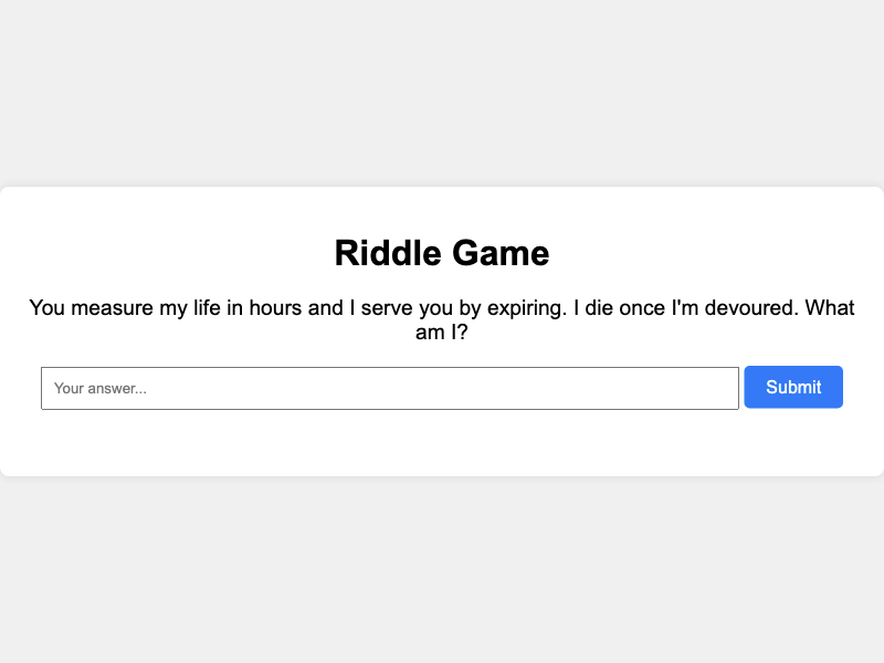 Riddle Game