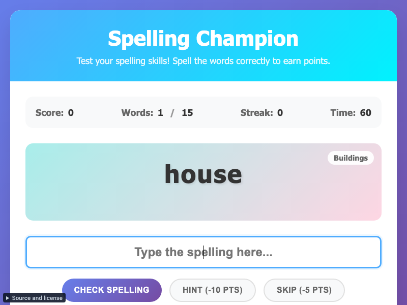 Spelling Champion