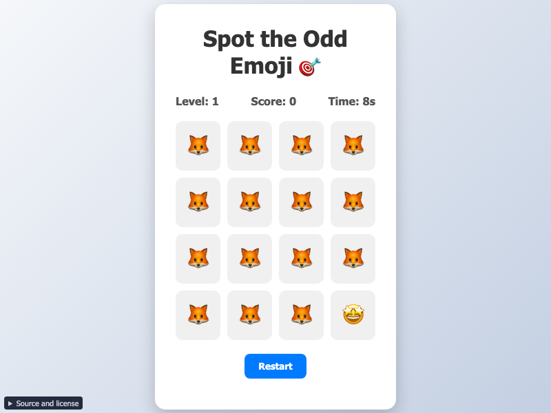 Spot the Odd Emoji