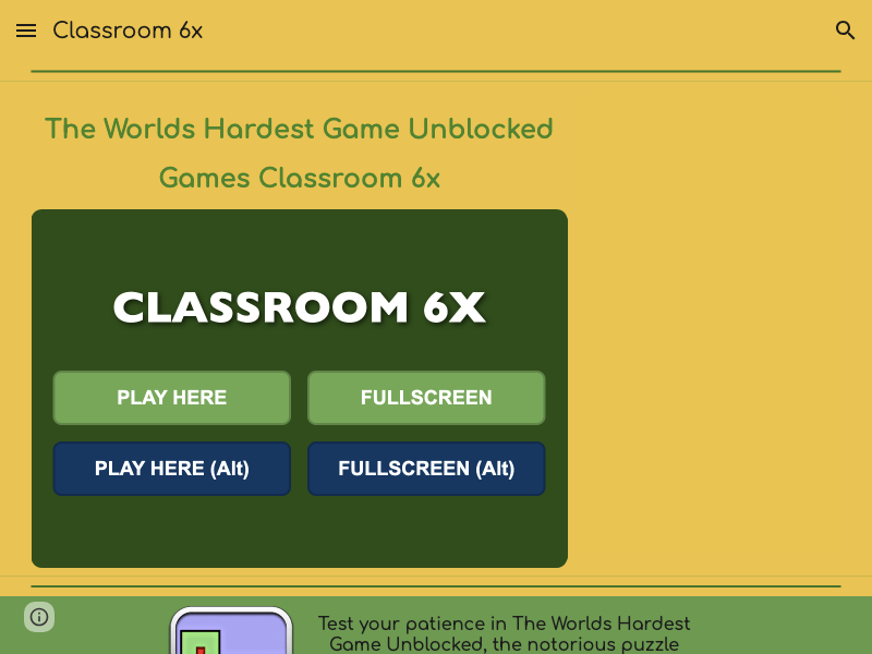The World's Hardest Game