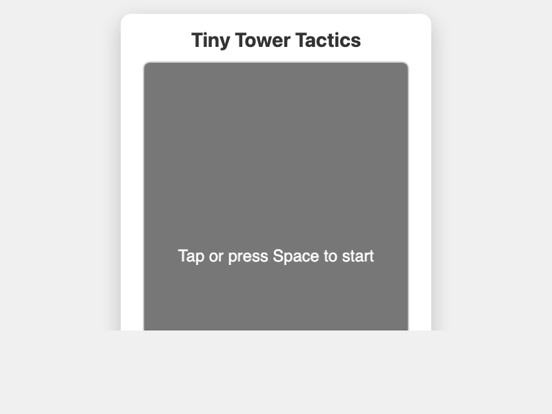 Tiny Tower Tactics