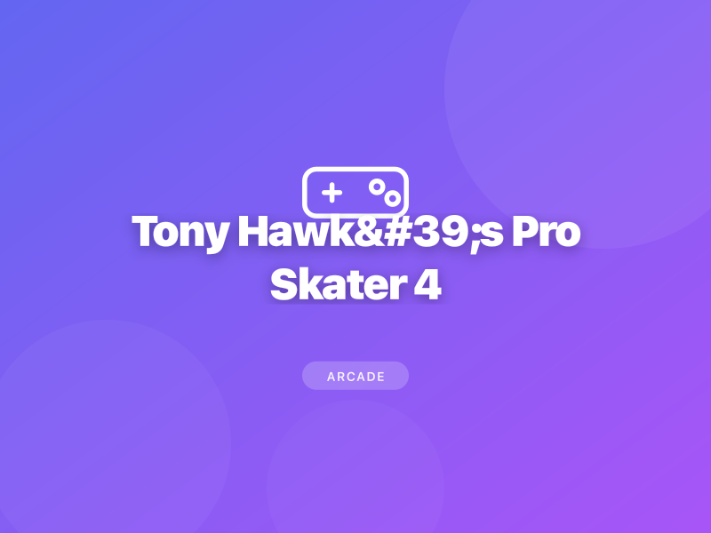 Tony Hawk's Pro Skater 4