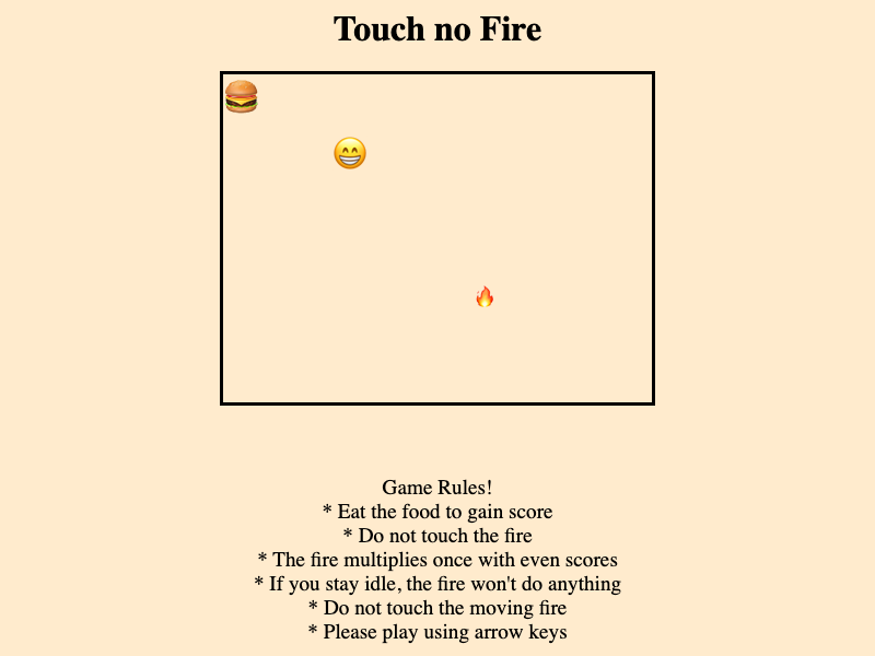 Touch No Fire Game