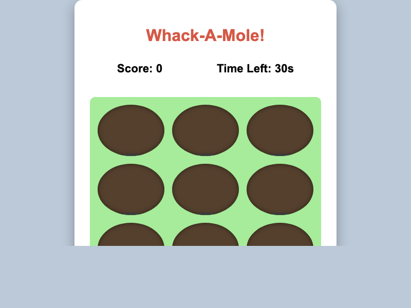 Whack A Mole Game