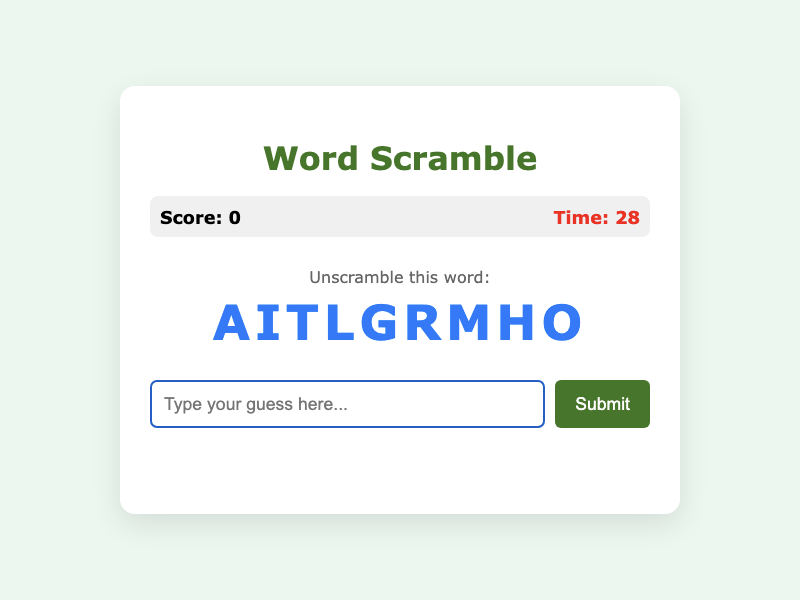Word Scrumble